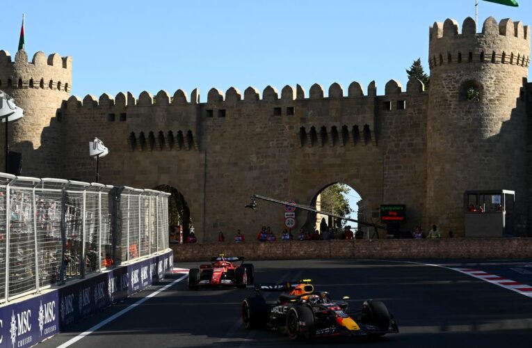 Azerbaijan Grand Prix: Sainz says he did nothing wrong as Perez blames him for crash