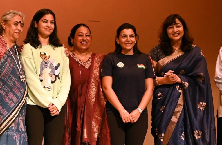 Two-time Olympic medallist Manu Bhaker felicitated by alma mater Lady Shri Ram College