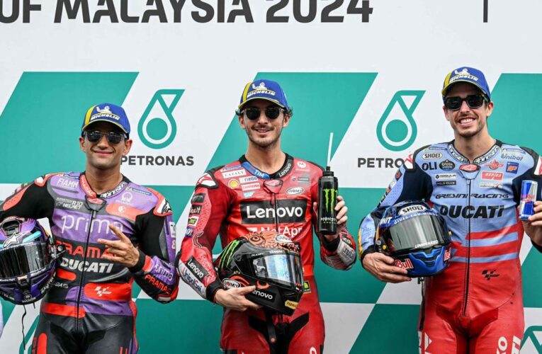 Malaysian MotoGP: Bagnaia clinches pole ahead of Martin