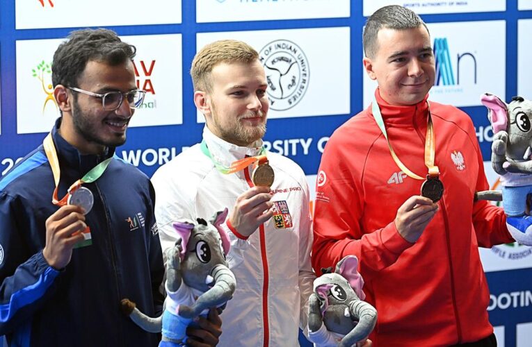 World University Shooting Championship: Gold for India in 10-metre air rifle; Moradiya bags silver in individual event