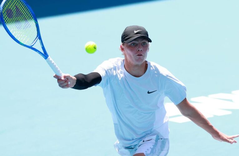 Hewitt’s son Cruz out of Australian Open qualifying at first hurdle
