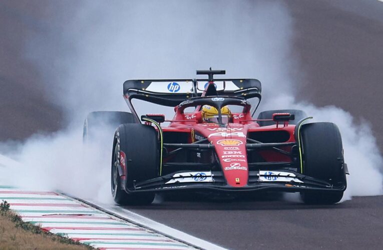 Lewis Hamilton crashes in second Ferrari F1 test