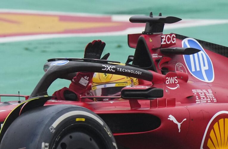 Lewis Hamilton drives Ferrari F1 car for first time as fans turn up in numbers