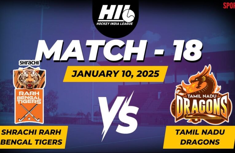 Sharachi Rarh Bengal Tigers vs Tamil Nadu Dragons LIVE updates, Hockey India League 2024-25: SRBT v TMLD, Match starts at 8:15 PM