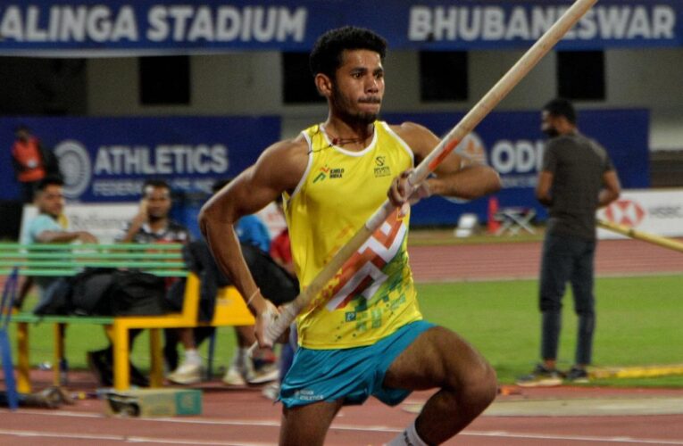 Dev Meena sets new National Record in men’s pole vault at 38th National Games