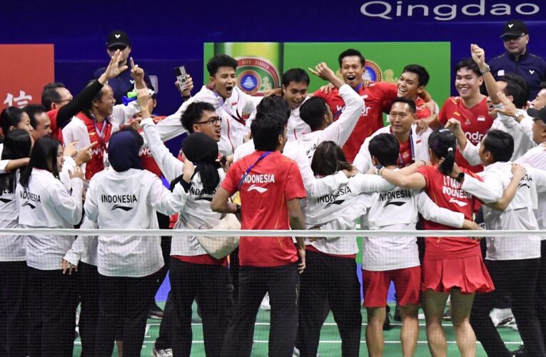 Indonesia beats China to clinch first Asia mixed team badminton title