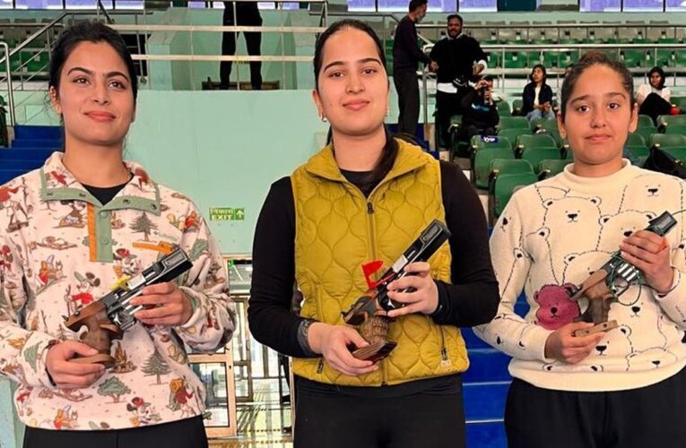 National shooting trials: Rhythm beats Manu in 25m sports pistol but falls out of top three in average moving score