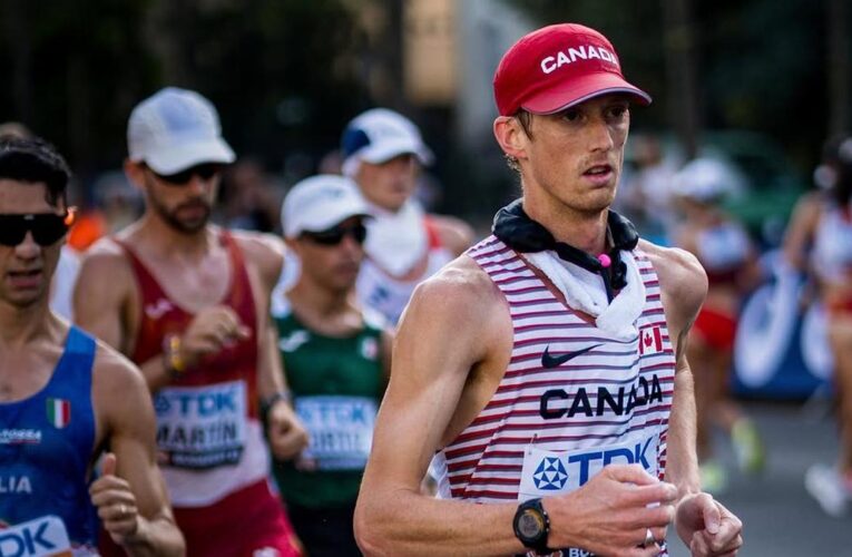 Evan Dunfee of Canada breaks 35km race walk world record