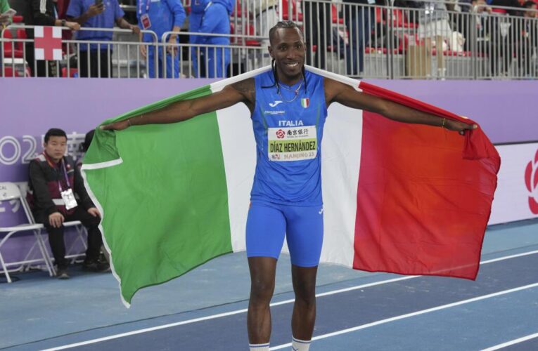Italy’s Diaz dominates triple jump for opening world indoor gold