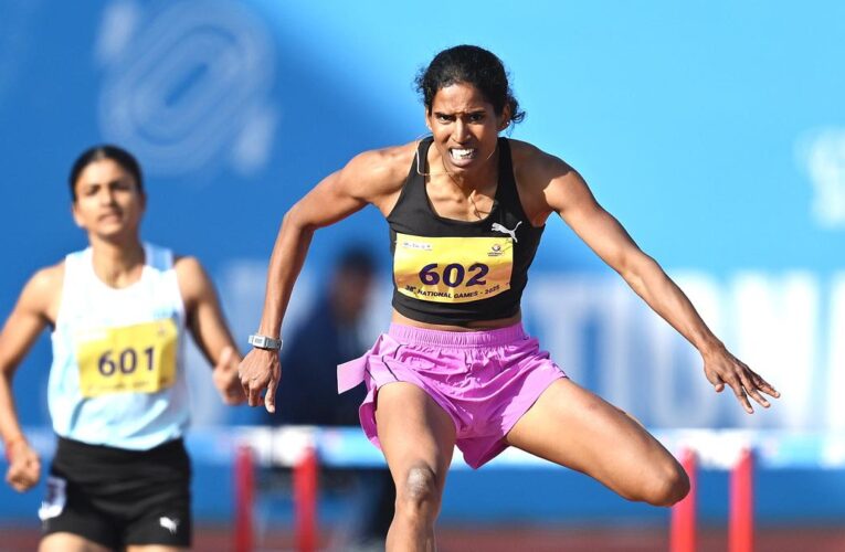 Federation Cup 2025: Vithya Ramraj breaks women’s 400m hurdles meet record; Niharika Vashisht clinches triple jump gold