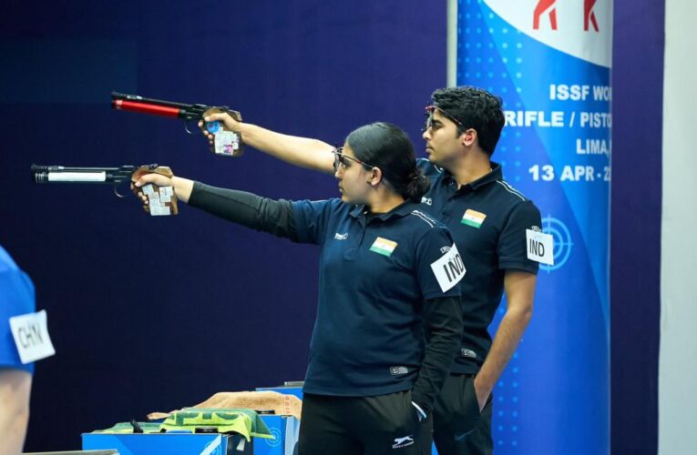 ISSF World Cup, Lima: Suruchi-Saurabh pair wins gold in 10m air pistol mixed team event; Manu-Ravinder misses bronze