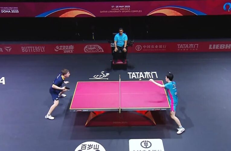 Bright red tables cause controversy at World Table Tennis Championships