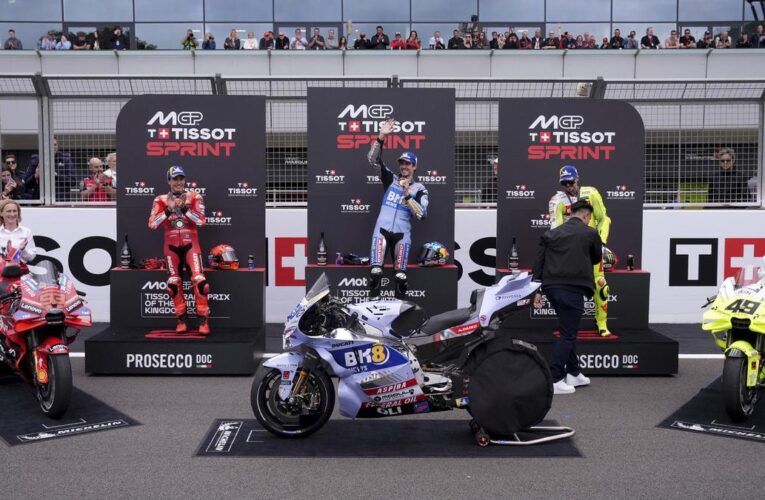 British MotoGP 2025: Alex Marquez wins sprint, ends brother Marc’s streak