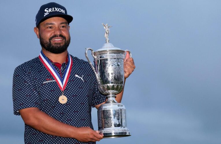 J.J. Spaun weathers the storm at U.S. Open for first major win