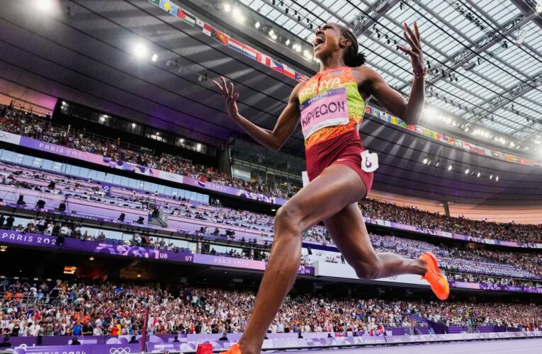 Olympic champion Faith Kipyegon tries to become first woman to break four-minute mile next week in Paris