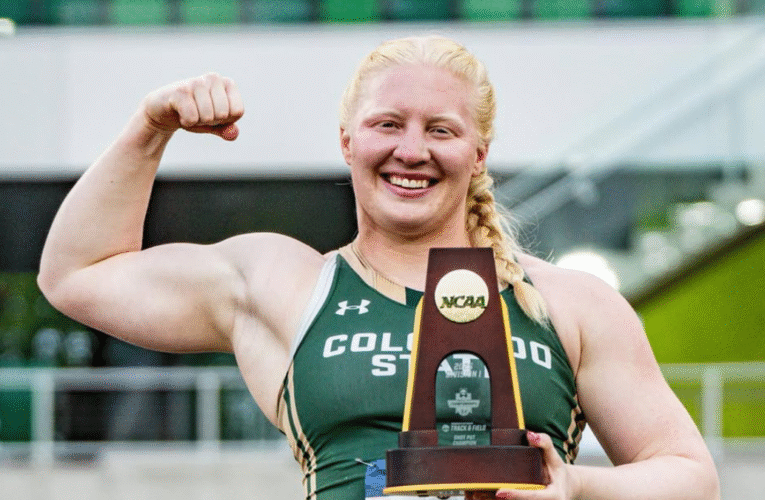 Mya, daughter of WWE icon Brock Lesnar, wins NCAA national shot put outdoor title