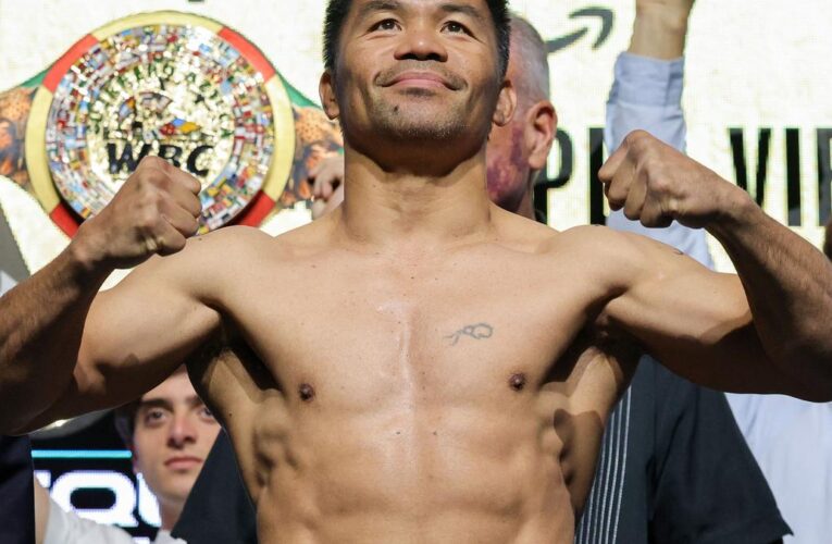 VIDEO: Pacquiao, Barrios make weights ahead of WBC title fight