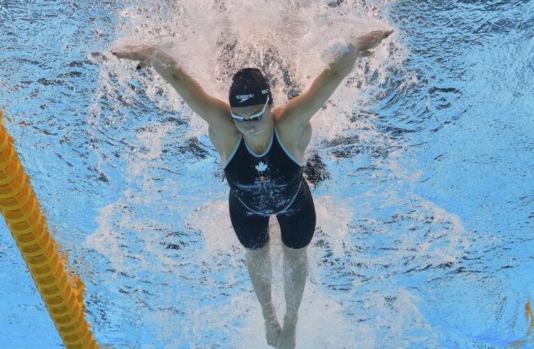 McIntosh and Marchand dazzle for gold at Swimming World Championships