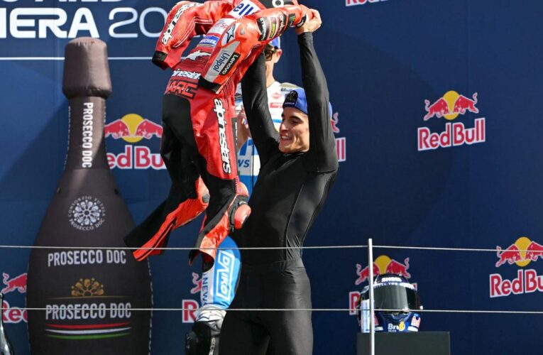 San Marino MotoGP: Marc Marquez rolls out Messi-inspired celebration as seventh title looms