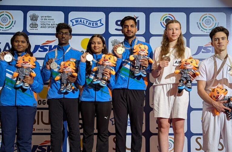ISSF Junior World Cup: Isha-Himanshu pair secures gold in 10m air rifle mixed team event