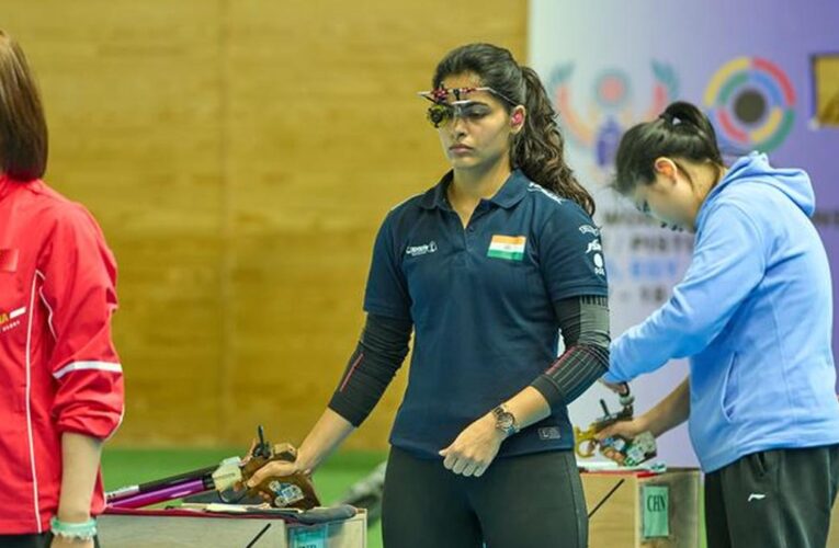 ISSF World Championships: Manu Bhaker and Esha Singh in contention for women’s 25m pistol finals after Precision stage 