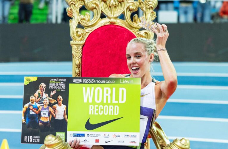 Hodgkinson says breaking 800m record would put her among athletics’ greatest