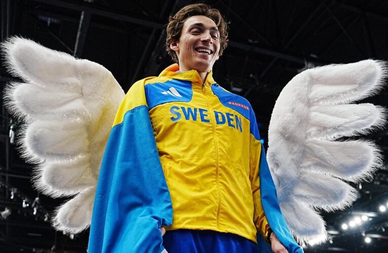Armand Duplantis wins another pole vault indoor world title, levels record of Sergey Bubka