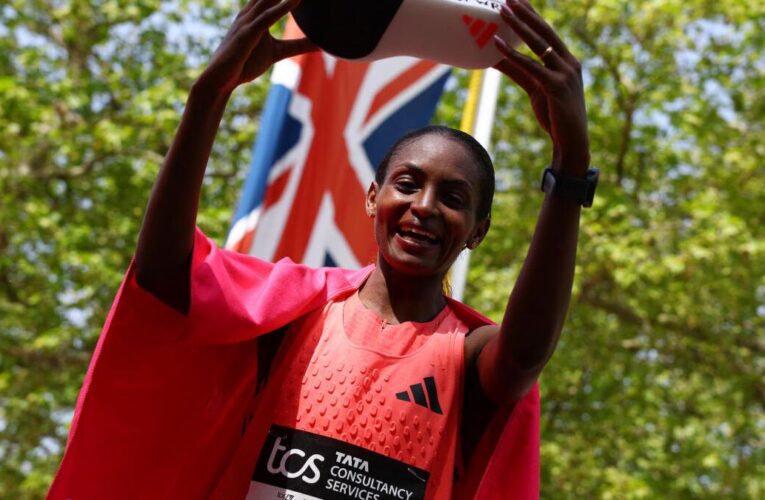 Ethiopia’s Assefa breaks own world record at London Marathon