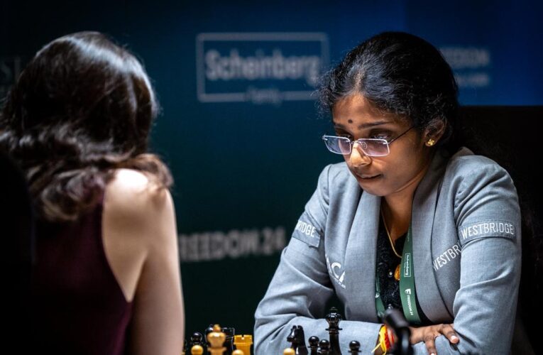 R Vaishali vs Zhu Jiner Live: FIDE Candidates tournament 2026 Round 12 updates