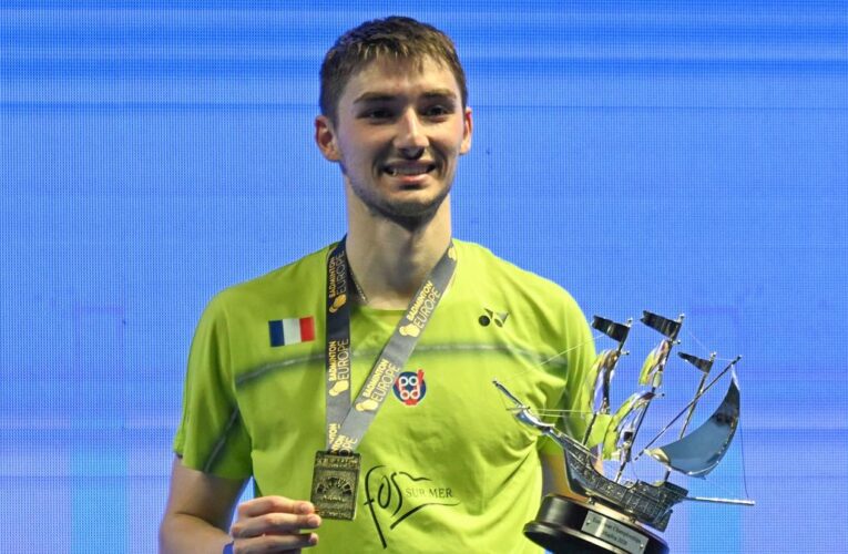 Christo Popov wins European badminton title but misses out in doubles decider with brother