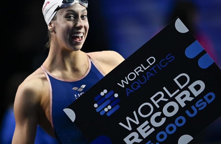 Gretchen Walsh breaks world record in 100m butterfly; Leon Marchand wins again in Miami