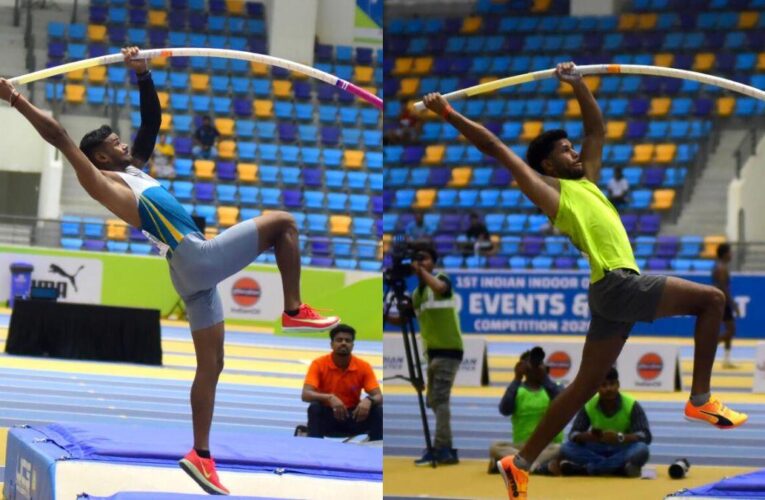 Training partners Kuldeep Kumar and Dev Meena raise the bar together at Federation Cup 2026