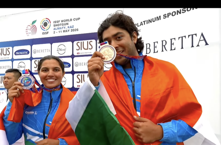 India’s Neeru-Vivaan pair wins trap mixed team bronze at ISSF World Cup